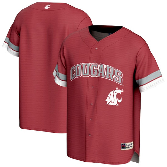 Youth GameDay Greats  Crimson Washington State Cougars Spirit Baseball Jersey