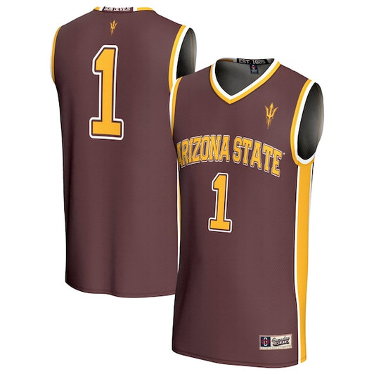 Unisex GameDay Greats  Maroon #1 Arizona State Sun Devils Lightweight Collegiate Basketball Fashion Jersey