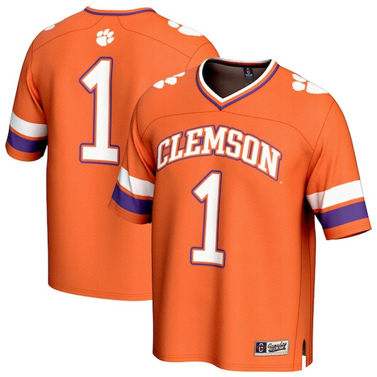 Youth GameDay Greats #1 Orange Clemson Tigers Lightweight Collegiate Football Fashion Jersey