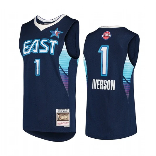 All-Star Allen Iverson #1 2009 Hardwood Classics Jersey Men'S