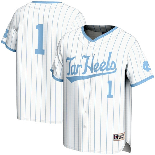 Men's GameDay Greats #1 White North Carolina Tar Heels Lightweight Baseball Jersey