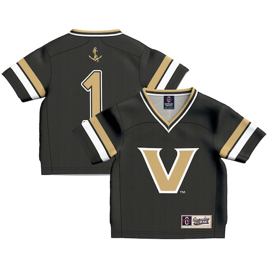 Infant GameDay Greats #1 Black Vanderbilt Commodores Lightweight Collegiate Football Fashion Jersey