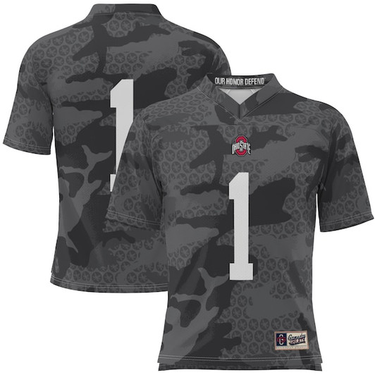 Youth GameDay Greats #1 Black Ohio State Buckeyes Camo Football Jersey