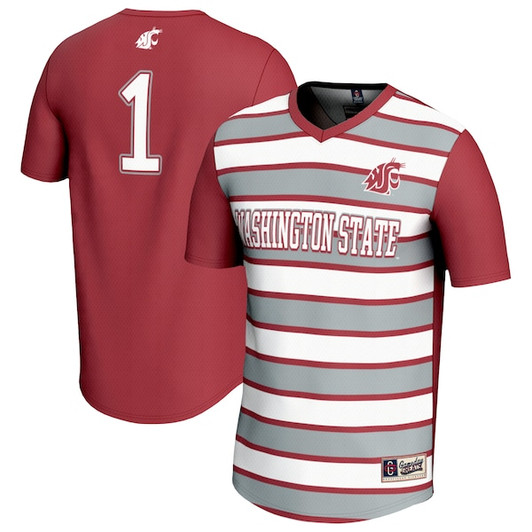 Unisex GameDay Greats #1 Crimson Washington State Cougars Lightweight Soccer Fashion Jersey