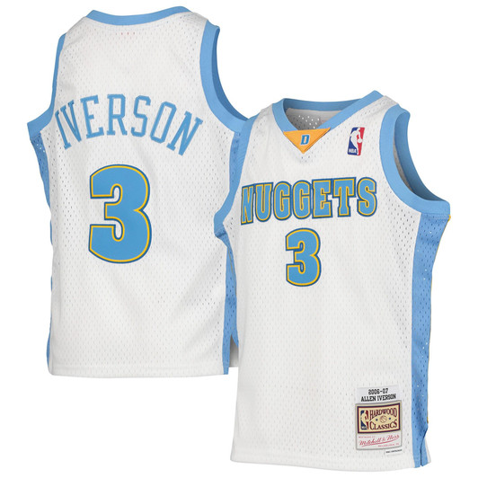 Allen Iverson Denver Nuggets Mitchell & Ness  2006-07 Hardwood Classics Swingman Jersey - White