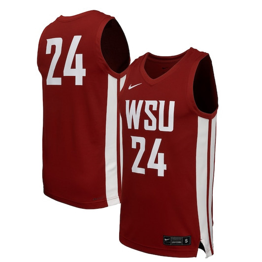 Men's Nike  Crimson Washington State Cougars  Replica Basketball Jersey
