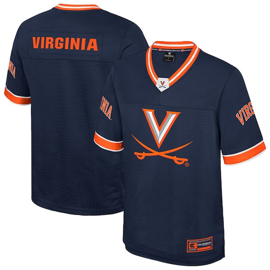 Men's Colosseum  Navy Virginia Cavaliers Nothing But The Hits Football Jersey