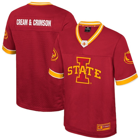 Men's Colosseum  Cardinal Iowa State Cyclones Nothing But The Hits Football Jersey