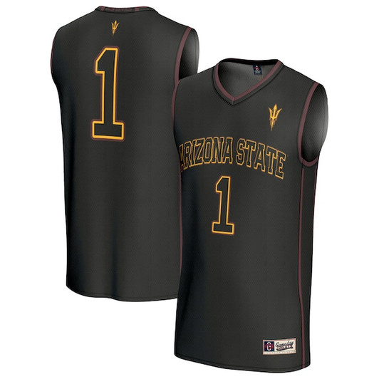 Unisex GameDay Greats  Black #1 Arizona State Sun Devils Lightweight Collegiate Basketball Fashion Jersey
