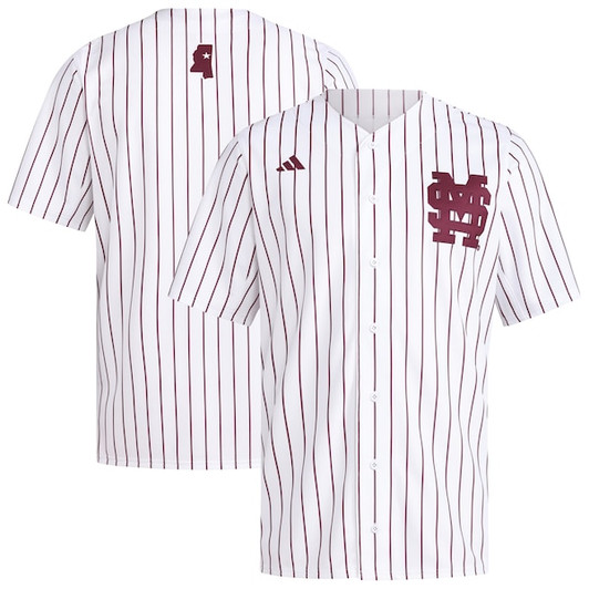 Men's adidas  White Mississippi State Bulldogs Replica Baseball Jersey
