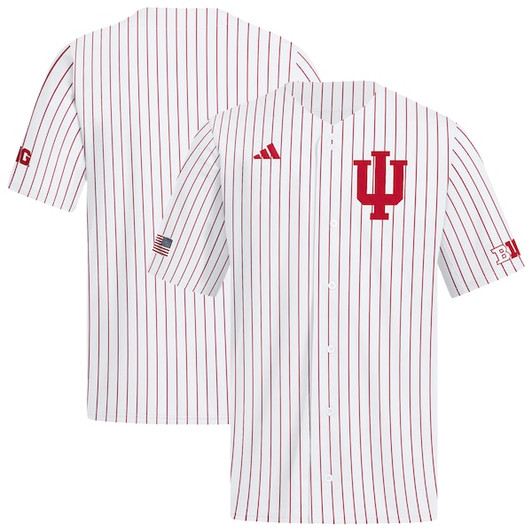 Men's adidas  White Indiana Hoosiers Home Replica Baseball Jersey