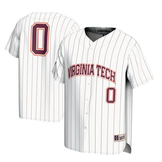 Youth GameDay Greats #0 White Virginia Tech Hokies Lightweight Baseball Fashion Jersey