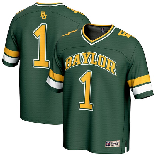 Youth GameDay Greats #1 Green Baylor Bears Collegiate Football Fashion Jersey