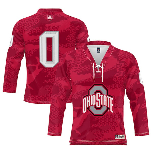Men's GameDay Greats #0 Scarlet Ohio State Buckeyes Ice Hockey Jersey