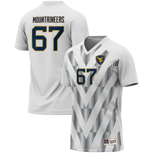 Youth GameDay Greats #67 White West Virginia Mountaineers Lightweight Women's Soccer Fashion Jersey