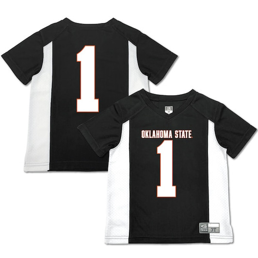 Toddler Garb #1 Black Oklahoma State Cowboys Football Jersey