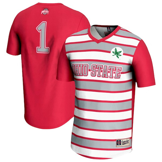 Unisex GameDay Greats #1 Scarlet Ohio State Buckeyes Lightweight Soccer Fashion Jersey