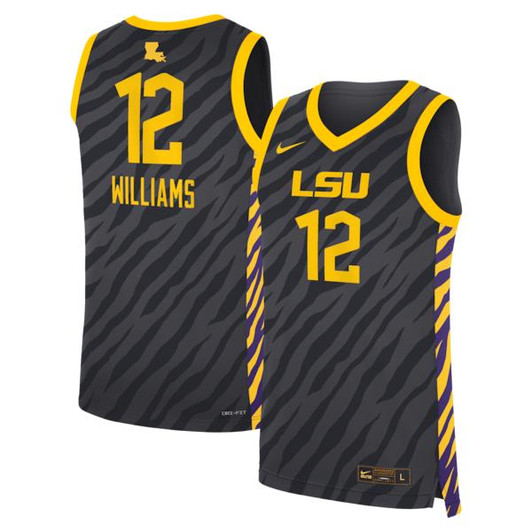 Unisex Nike Mikaylah Williams Anthracite LSU Tigers Replica Basketball Jersey