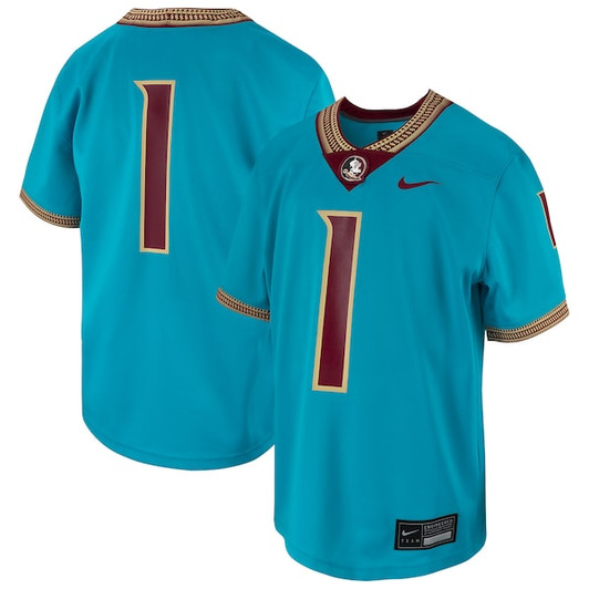 Youth Nike #1 Turquoise Florida State Seminoles Untouchable Replica Game Jersey