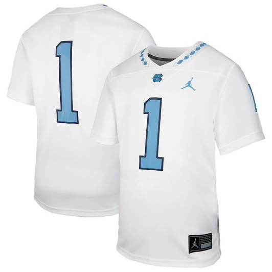 Toddler Jordan Brand #1 White North Carolina Tar Heels  Untouchable Replica Game Jersey