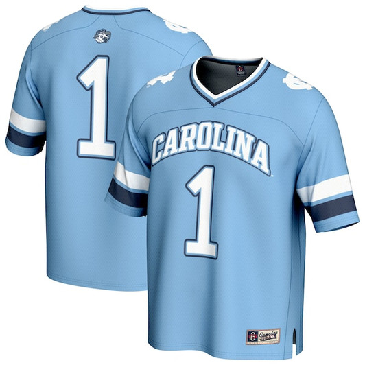 Unisex GameDay Greats #1 Carolina Blue North Carolina Tar Heels Lightweight Collegiate Football Fashion Jersey