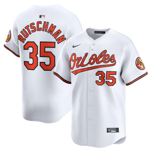 Men's Baltimore Orioles Adley Rutschman Nike White Home Limited Player Jersey