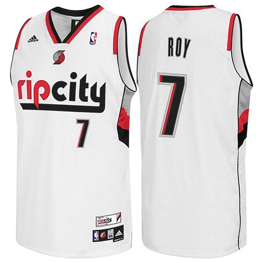 Male Brandon Roy Portland Trail Blazers #7 Rip City Swingman White Jersey