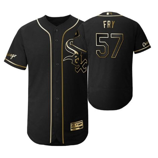 Chicago White Sox #57 Jace Fry Mlb 2019 Golden Edition Black Jersey Gift For White Sox Fans