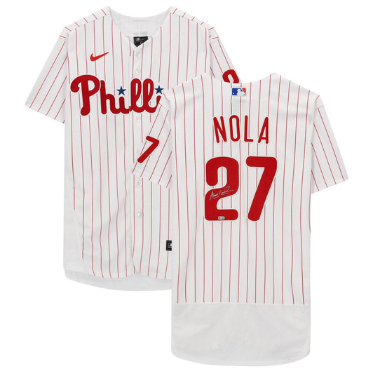 Aaron Nola Philadelphia Phillies Fanatics  Autographed Nike Replica Replica  Jersey - White