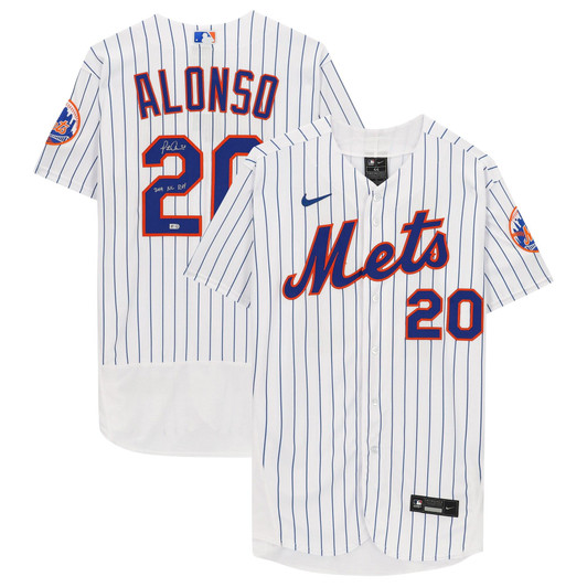 Pete Alonso New York Mets Fanatics  Autographed White Nike Replica Replica  Jersey with ''2019 NL ROY'' Inscription