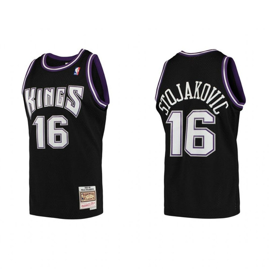 Sacramento Kings Peja Stojakovic 2001-02 Hardwood Classics Black Jersey
