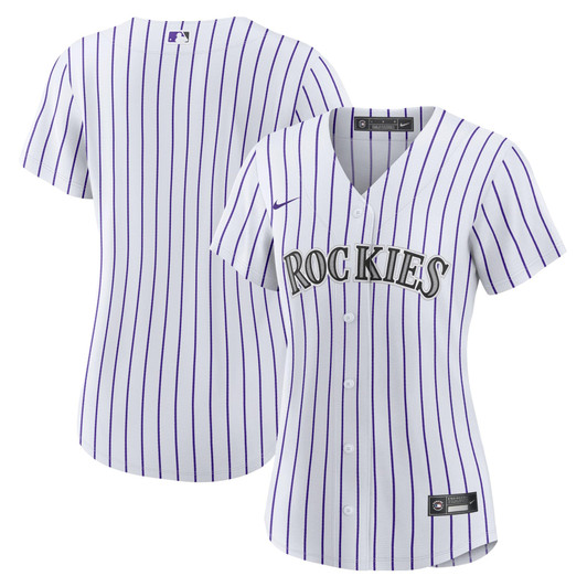 Colorado Rockies Nike Replica Replica Women's Home Blank Replica Jersey - White