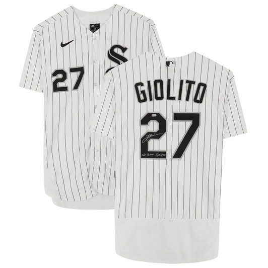 Lucas Giolito Chicago White Sox Fanatics  Autographed White Nike Replica Replica  Jersey with "No-Hitter 8-25-20" Inscription
