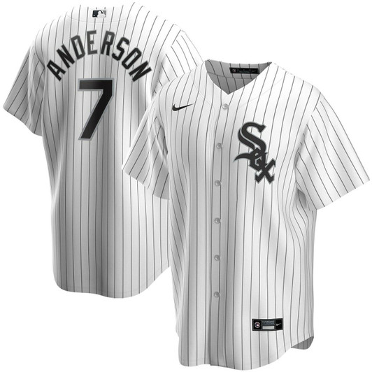 MenS Chicago White Sox Tim Anderson White/Black Home Player Baseball Jersey Mlb Baseball Jersey137