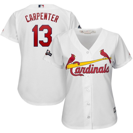 Matt Carpenter St. Louis Cardinals Majestic Womens 2021 Postseason Official Cool Base Player Jersey White