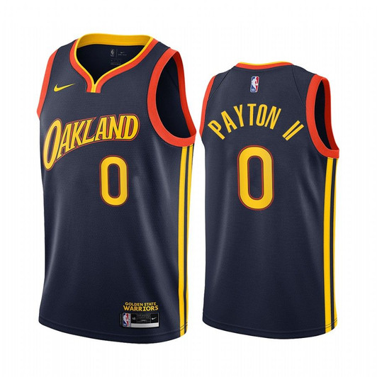 Gary Payton Ii Golden State Warriors 2021 City Edition Navy #0 Jersey