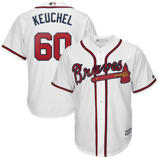 Dallas Keuchel Atlanta Braves Majestic Home Official Cool Base Player Jersey White 2019