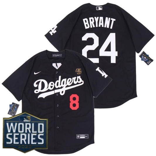 Los Angeles Dodgers Kris Bryant #24 2020 MLB Black Jersey