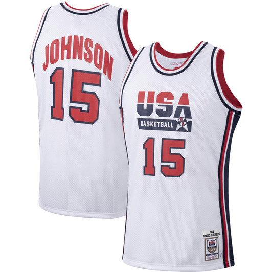 Magic Johnson USA Basketball Mitchell & Ness 1992 Jersey - White