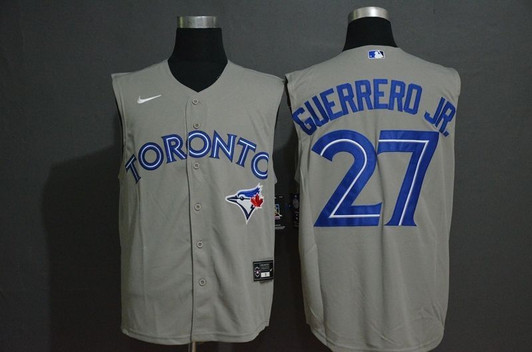 Toronto Blue Jays Vladimir Guerrero Jr. 27 2020 Mlb Grey Jersey