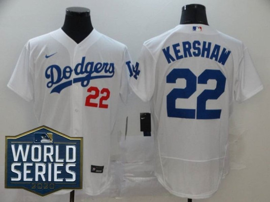 Los Angeles Dodgers Clayton Kershaw #22 2020 Mlb White Jersey