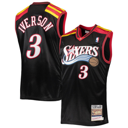 Allen Iverson Philadelphia 76ers Mitchell & Ness Hardwood Classics 2006 Jersey - Black