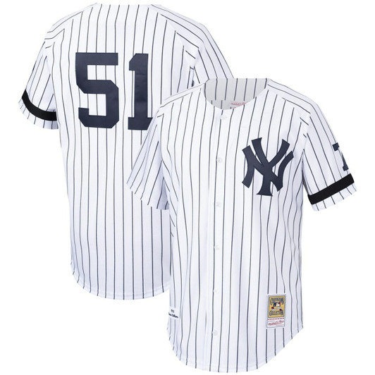 Men'S New York Yankees Bernie Williams Mitchell & Ness White Cooperstown Collection Baseball Jersey Mlb Baseball Jersey749
