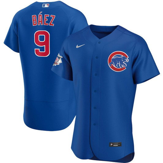Men'S Chicago Cubs Javier Baez Royal Alternate Player Baseball Jersey Mlb Baseball Jersey443