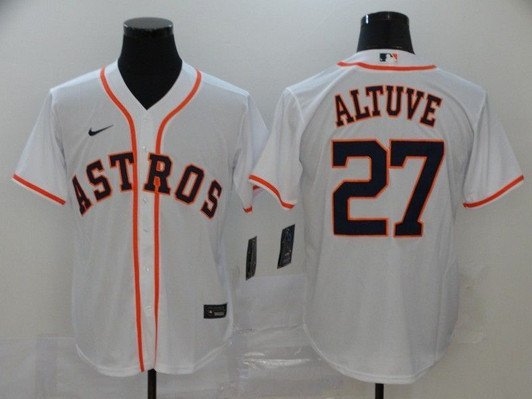 Houston Astros Jose Altuve #27 2020 Mlb White Jersey