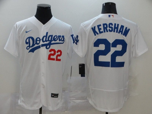 Los Angeles Dodgers Clayton Kershaw #22 2020 Mlb White Jersey
