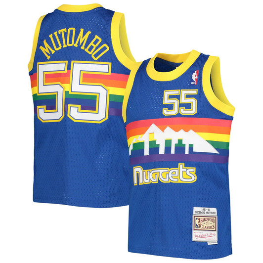 Dikembe Mutombo Denver Nuggets Mitchell & Ness  1991-92 Hardwood Classics Swingman Jersey - Royal