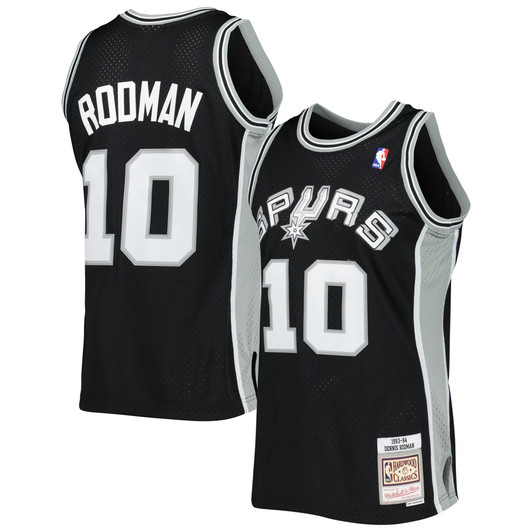 Dennis Rodman San Antonio Spurs Mitchell & Ness 1993-94 Hardwood Classics Swingman Jersey - Black