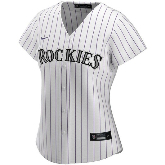 Colorado Rockies 2020 Mlb Personalized Custom White Stripe Lines Womens Custom Jersey