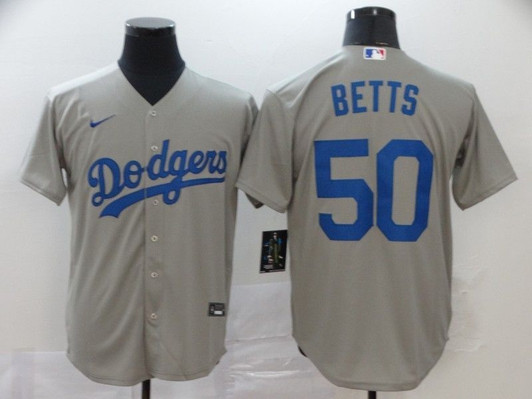 Los Angeles Dodgers Mookie Betts #50 2020 Mlb Grey Jersey